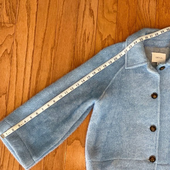 Anthropologie Greylin Blue Jacket Regular/Classic Button Front Jacket S - Picture 11 of 13